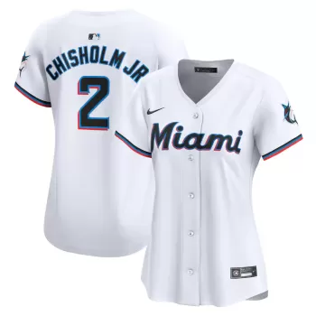 Women's Miami Marlins Jazz Chisholm Jr. Nike White Home Limited Player Jersey Women's Miami Marlins Jazz Chisholm Jr. Nike White Home Limited Player Jersey