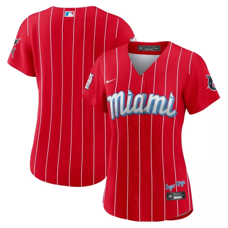 Women's Miami Marlins Nike Red City Connect Replica Jersey Women's Miami Marlins Nike Red City Connect Replica Jersey