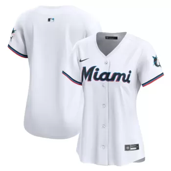 Women's Miami Marlins Nike White Home Limited Jersey Women's Miami Marlins Nike White Home Limited Jersey