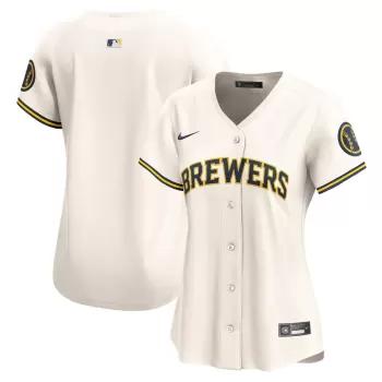 Women's Milwaukee Brewers Nike Cream Home Limited Jersey Women's Milwaukee Brewers Nike Cream Home Limited Jersey