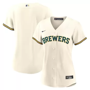 Women's Milwaukee Brewers Nike Cream Home Replica Team Jersey Women's Milwaukee Brewers Nike Cream Home Replica Team Jersey