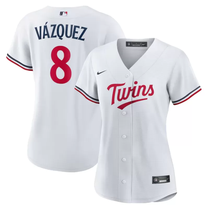 Women's Minnesota Twins Christian Vázquez Nike White Home Replica Jersey Women's Minnesota Twins Christian Vázquez Nike White Home Replica Jersey