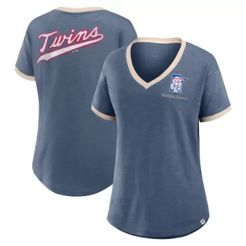Women's Minnesota Twins Fanatics Navy Binge Worthy Stadium Slub V-Neck T-Shirt Women's Minnesota Twins Fanatics Navy Binge Worthy Stadium Slub V-Neck T-Shirt