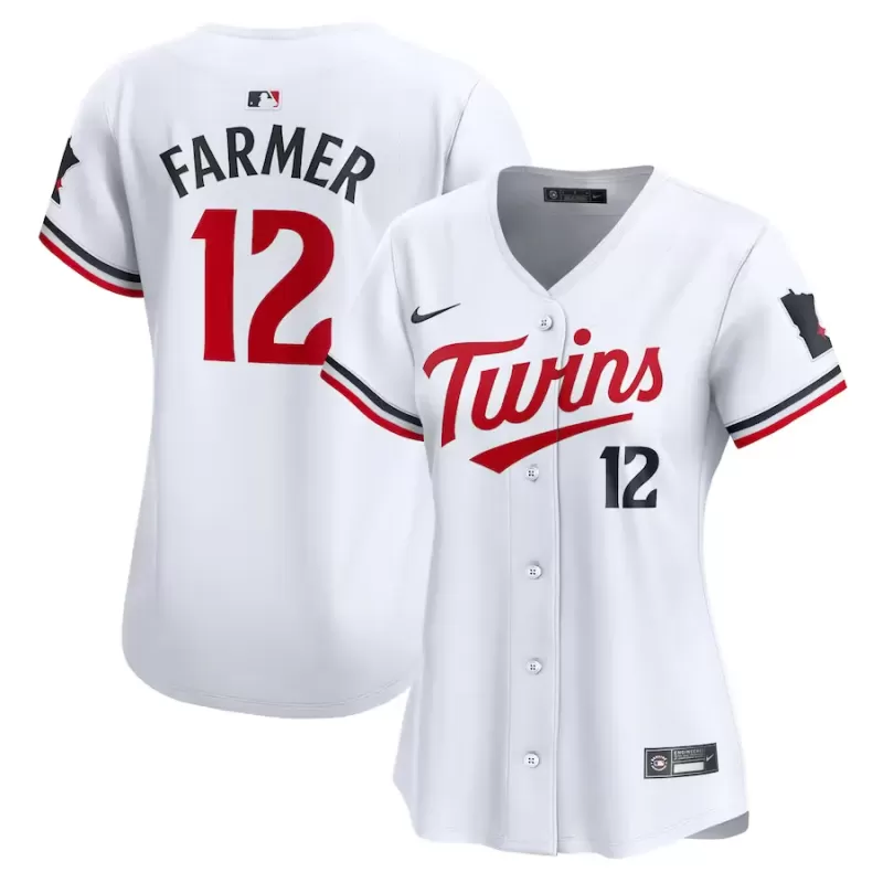 Women's Minnesota Twins Kyle Farmer Nike White Home Limited Player Jersey Women's Minnesota Twins Kyle Farmer Nike White Home Limited Player Jersey