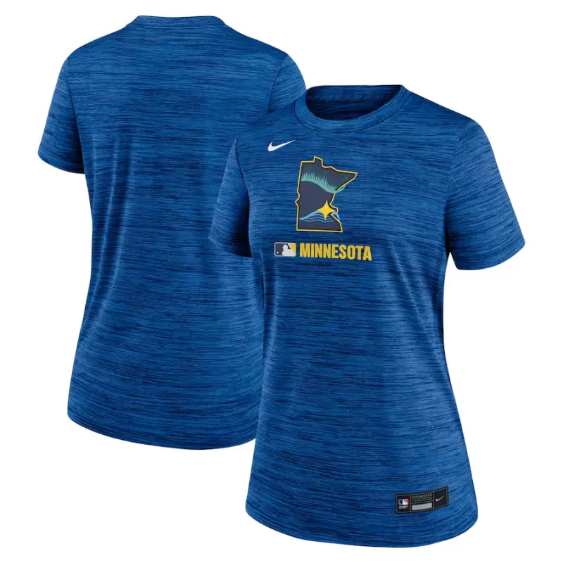 Women's Minnesota Twins Nike Royal Authentic Collection City Connect Velocity Performance T-Shirt Women's Minnesota Twins Nike Royal Authentic Collection City Connect Velocity Performance T-Shirt