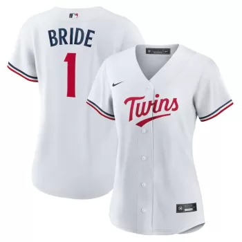 Women's Minnesota Twins Nike White #1 Bride Home Replica Jersey Women's Minnesota Twins Nike White #1 Bride Home Replica Jersey