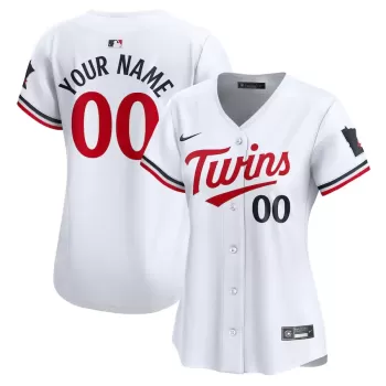 Women's Minnesota Twins Nike White Home Limited Custom Jersey Women's Minnesota Twins Nike White Home Limited Custom Jersey