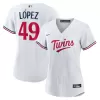 Women's Minnesota Twins Pablo Lopez Nike White Home Replica Jersey