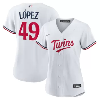 Women's Minnesota Twins Pablo Lopez Nike White Home Replica Jersey