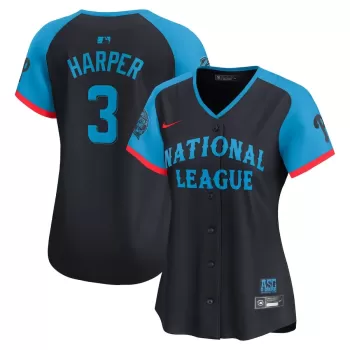 Women's National League Bryce Harper Nike Navy 2024 MLB All-Star Game Limited Player Jersey Women's National League Bryce Harper Nike Navy 2024 MLB All-Star Game Limited Player Jersey