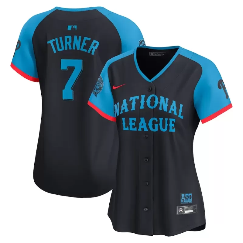 Women's National League Trea Turner Nike Navy 2024 MLB All-Star Game Limited Player Jersey Women's National League Trea Turner Nike Navy 2024 MLB All-Star Game Limited Player Jersey