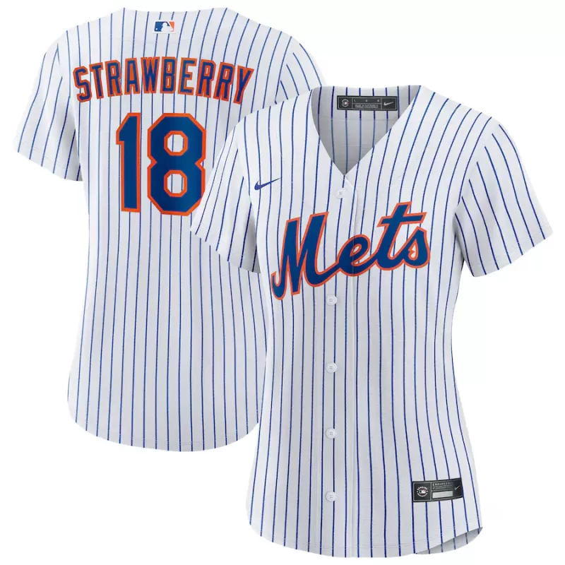Women's New York Mets Darryl Strawberry Nike White Home Replica Player Jersey Women's New York Mets Darryl Strawberry Nike White Home Replica Player Jersey