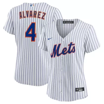 Women's New York Mets Francisco Alvarez Nike White Home Replica Jersey Women's New York Mets Francisco Alvarez Nike White Home Replica Jersey