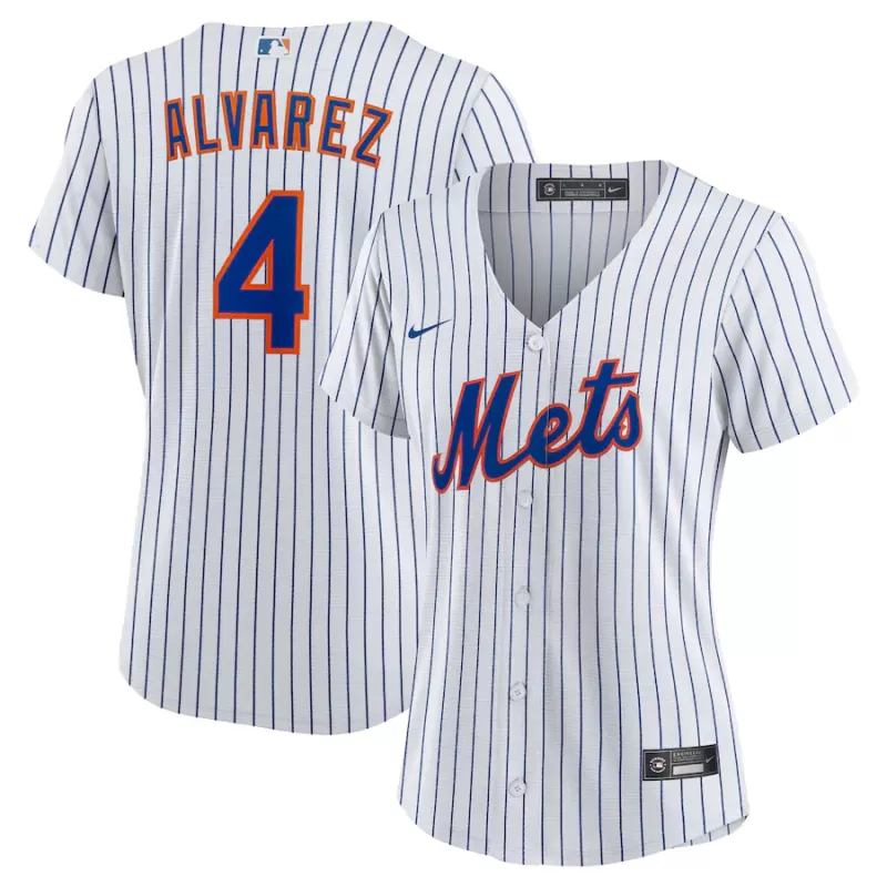 Women's New York Mets Francisco Alvarez Nike White Home Replica Jersey Women's New York Mets Francisco Alvarez Nike White Home Replica Jersey
