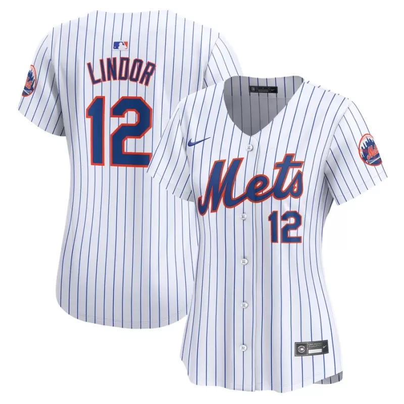Women's New York Mets Francisco Lindor Nike White Home Limited Player Jersey Women's New York Mets Francisco Lindor Nike White Home Limited Player Jersey