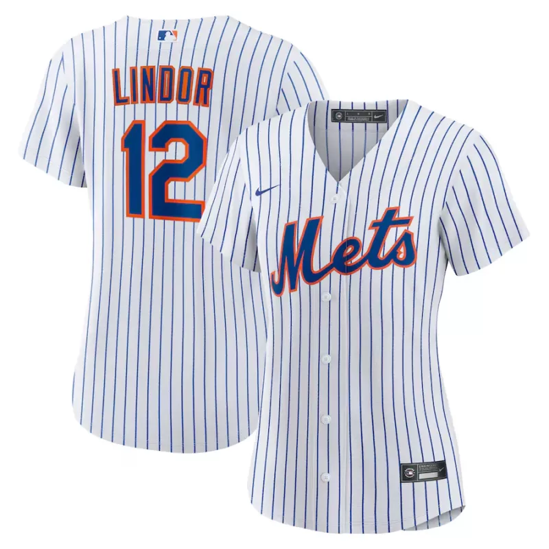 Women's New York Mets Francisco Lindor Nike White Home Replica Player Jersey Women's New York Mets Francisco Lindor Nike White Home Replica Player Jersey
