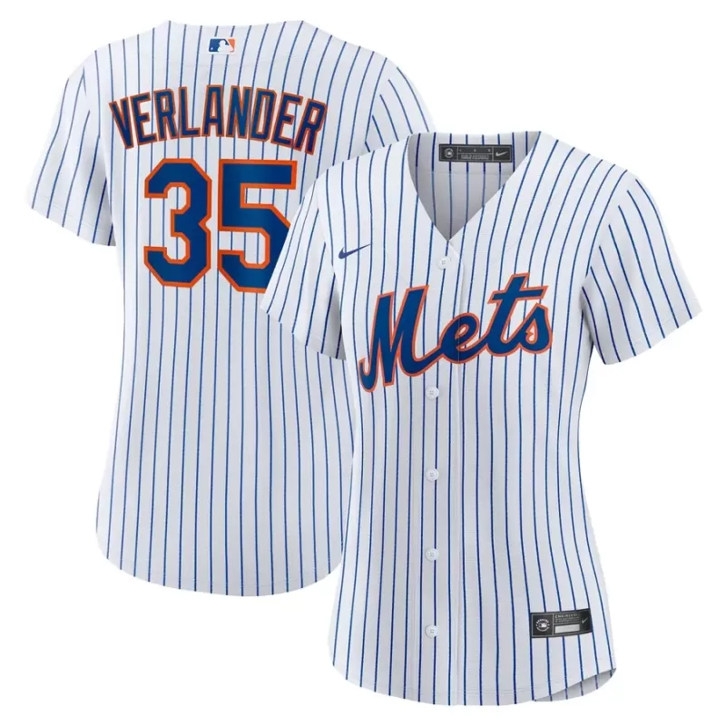 Women's New York Mets Justin Verlander Nike White/Royal Home Replica Player Jersey Women's New York Mets Justin Verlander Nike White/Royal Home Replica Player Jersey
