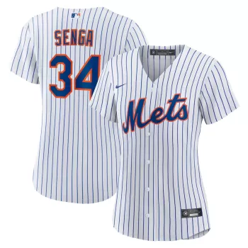 Women's New York Mets Kodai Senga Nike White Home Replica Jersey Women's New York Mets Kodai Senga Nike White Home Replica Jersey