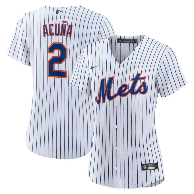 Women's New York Mets Luisangel Acuña Nike White Home Replica Player Jersey Women's New York Mets Luisangel Acuña Nike White Home Replica Player Jersey