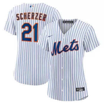 Women's New York Mets Max Scherzer Nike White Home Replica Player Jersey Women's New York Mets Max Scherzer Nike White Home Replica Player Jersey