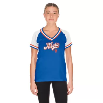 Women's New York Mets New Era Royal Gameday Raglan V-Neck T-Shirt Women's New York Mets New Era Royal Gameday Raglan V-Neck T-Shirt