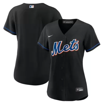 Women's New York Mets Nike Black 2022 Alternate Replica Team Jersey Women's New York Mets Nike Black 2022 Alternate Replica Team Jersey