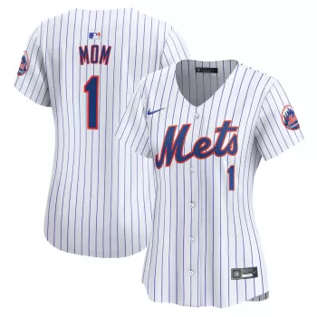 Women's New York Mets Nike White #1 Mom Home Limited Jersey Women's New York Mets Nike White #1 Mom Home Limited Jersey