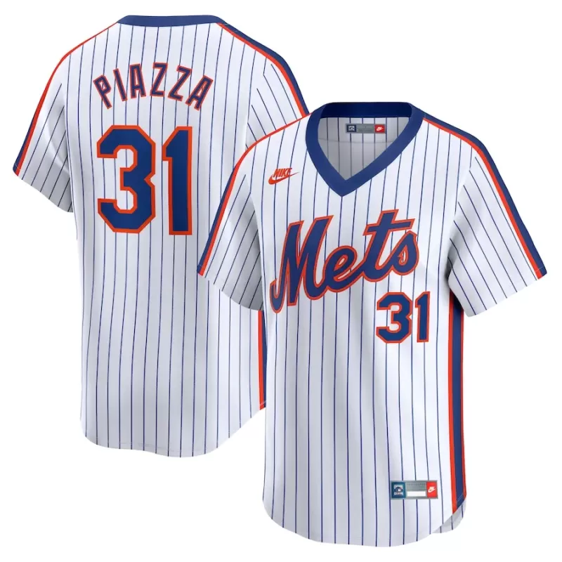 Women's New York Mets Nike White Mike Piazza Throwback Cooperstown Limited Jersey Women's New York Mets Nike White Mike Piazza Throwback Cooperstown Limited Jersey