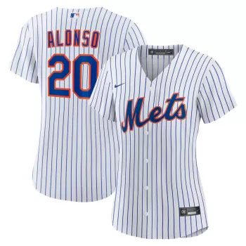 Women's New York Mets Pete Alonso Nike White Home Replica Jersey Women's New York Mets Pete Alonso Nike White Home Replica Jersey