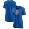 Women's New York Mets Royal Weathered Official Logo Tri-Blend T-Shirt