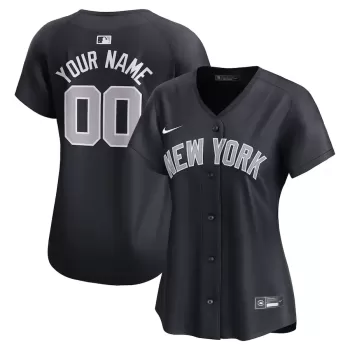 Women's New York Yankees Nike Navy Alternate Limited Custom Jersey Women's New York Yankees Nike Navy Alternate Limited Custom Jersey