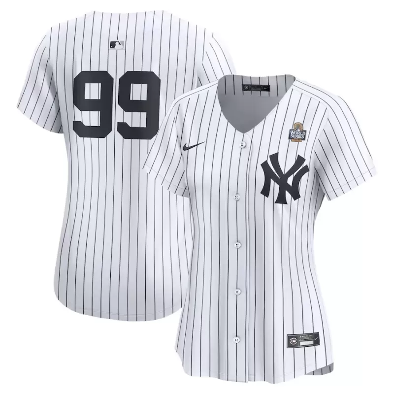 Women's New York Yankees Aaron Judge Nike White 2024 World Series Home Limited Player Jersey Women's New York Yankees Aaron Judge Nike White 2024 World Series Home Limited Player Jersey