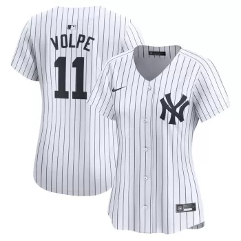 Women's New York Yankees Anthony Volpe Nike White Home Limited Player Jersey Women's New York Yankees Anthony Volpe Nike White Home Limited Player Jersey
