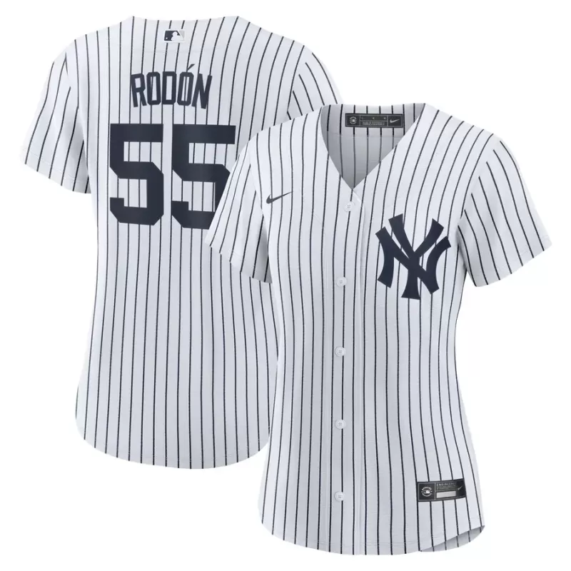 Women's New York Yankees Carlos Rodon Nike White/Navy Home Official Player Jersey Women's New York Yankees Carlos Rodon Nike White/Navy Home Official Player Jersey
