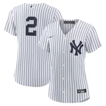 Women's New York Yankees Derek Jeter Nike White/Navy Home Replica Player Jersey Women's New York Yankees Derek Jeter Nike White/Navy Home Replica Player Jersey