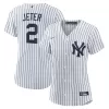 Women's New York Yankees Derek Jeter Nike White/Navy Home Replica Player Name Jersey Women's New York Yankees Derek Jeter Nike White/Navy Home Replica Player Name Jersey
