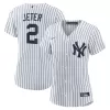 Women's New York Yankees Derek Jeter Nike White/Navy Home Replica Player Name Jersey Women's New York Yankees Derek Jeter Nike White/Navy Home Replica Player Name Jersey