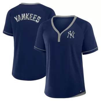 Women's New York Yankees Fanatics Navy League Diva Star Raglan V-Neck T-Shirt Women's New York Yankees Fanatics Navy League Diva Star Raglan V-Neck T-Shirt