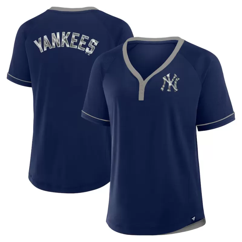 Women's New York Yankees Fanatics Navy League Diva Star Raglan V-Neck T-Shirt Women's New York Yankees Fanatics Navy League Diva Star Raglan V-Neck T-Shirt
