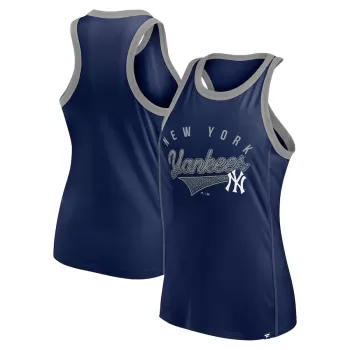 Women's New York Yankees Fanatics Navy Tailsweep Fashion Racerback Rhinestone Tank Top Women's New York Yankees Fanatics Navy Tailsweep Fashion Racerback Rhinestone Tank Top