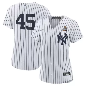 Women's New York Yankees Gerrit Cole Nike White 2024 World Series Home Replica Player Jersey Women's New York Yankees Gerrit Cole Nike White 2024 World Series Home Replica Player Jersey
