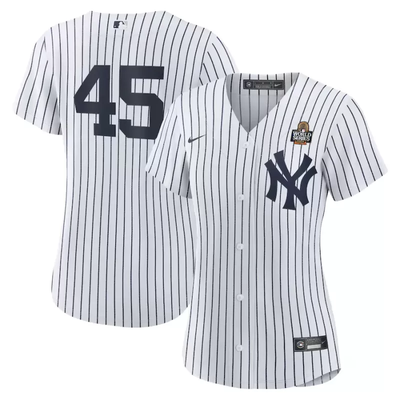 Women's New York Yankees Gerrit Cole Nike White 2024 World Series Home Replica Player Jersey Women's New York Yankees Gerrit Cole Nike White 2024 World Series Home Replica Player Jersey