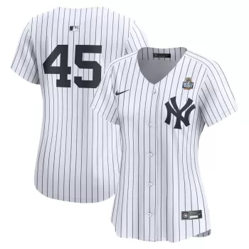 Women's New York Yankees Gerrit Cole Nike White 2024 World Series Limited Player Jersey Women's New York Yankees Gerrit Cole Nike White 2024 World Series Limited Player Jersey