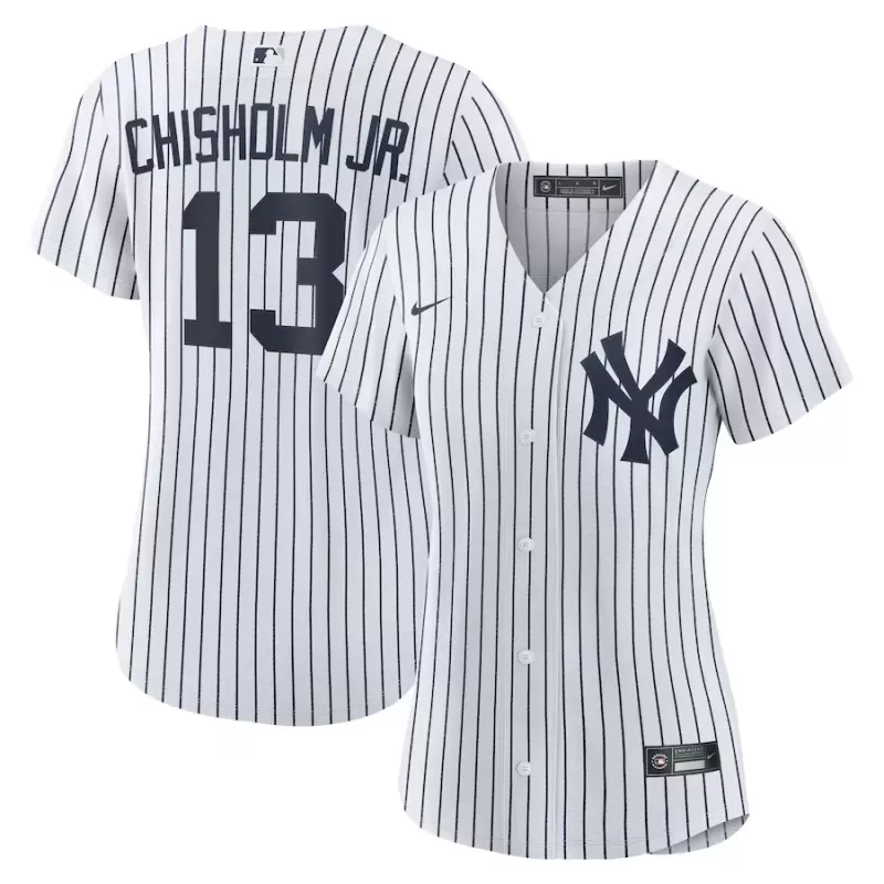 Women's New York Yankees Jazz Chisholm Jr. Nike White Home Replica Jersey Women's New York Yankees Jazz Chisholm Jr. Nike White Home Replica Jersey