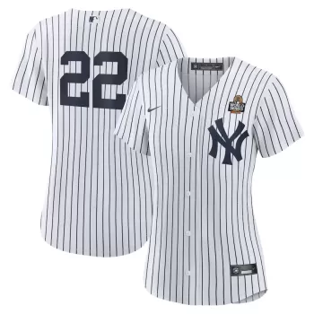 Women's New York Yankees Juan Soto Nike White 2024 World Series Home Replica Player Jersey Women's New York Yankees Juan Soto Nike White 2024 World Series Home Replica Player Jersey