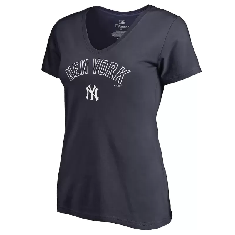 Women's New York Yankees Navy Team Lockup T-Shirt Women's New York Yankees Navy Team Lockup T-Shirt