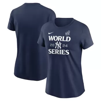 Women's New York Yankees Nike Navy 2024 World Series Authentic Collection T-Shirt Women's New York Yankees Nike Navy 2024 World Series Authentic Collection T-Shirt