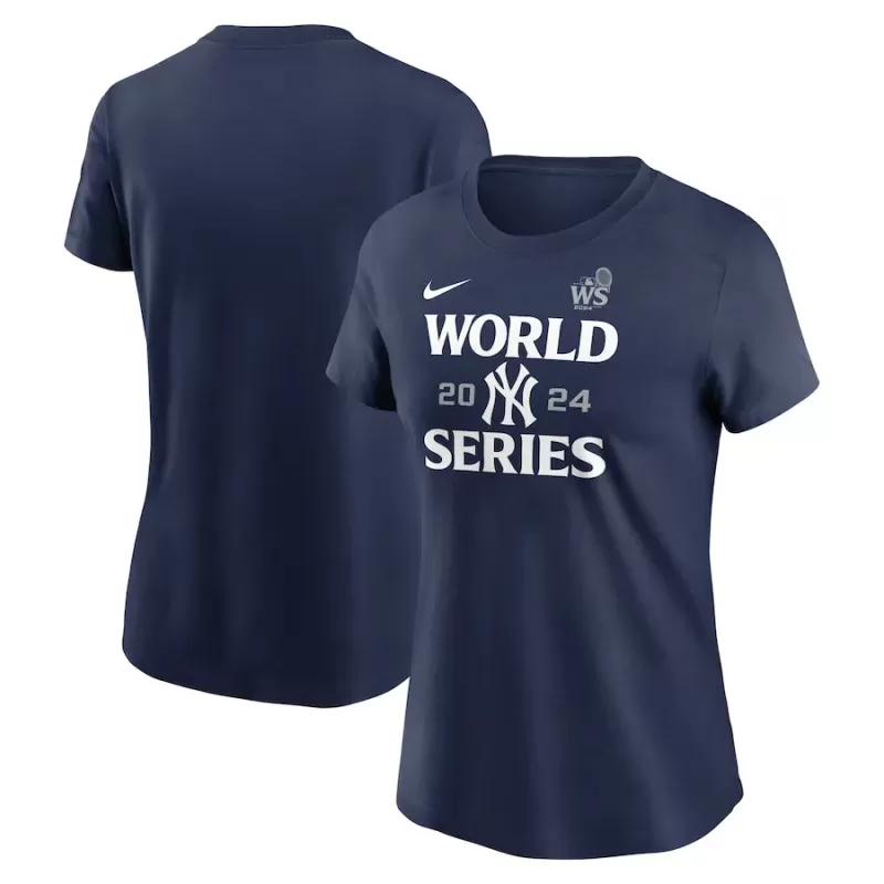 Women's New York Yankees Nike Navy 2024 World Series Authentic Collection T-Shirt Women's New York Yankees Nike Navy 2024 World Series Authentic Collection T-Shirt