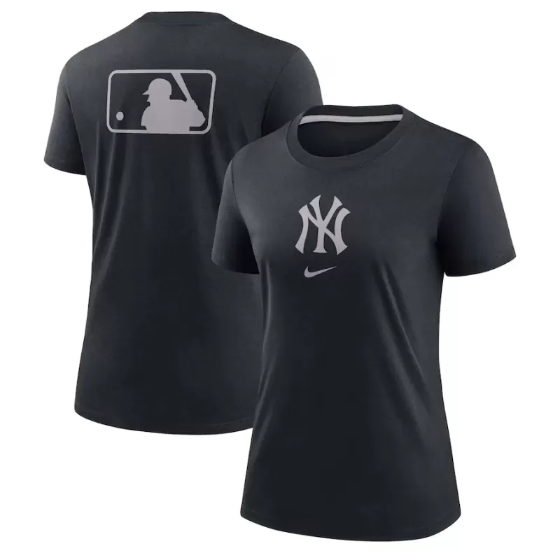Women's New York Yankees Nike Navy Authentic Collection Early Work Tri-Blend T-Shirt