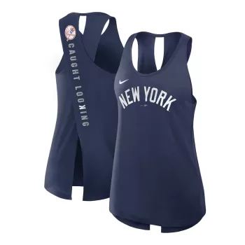 Women's New York Yankees Nike Navy Crisscross Performance Tank Top Women's New York Yankees Nike Navy Crisscross Performance Tank Top